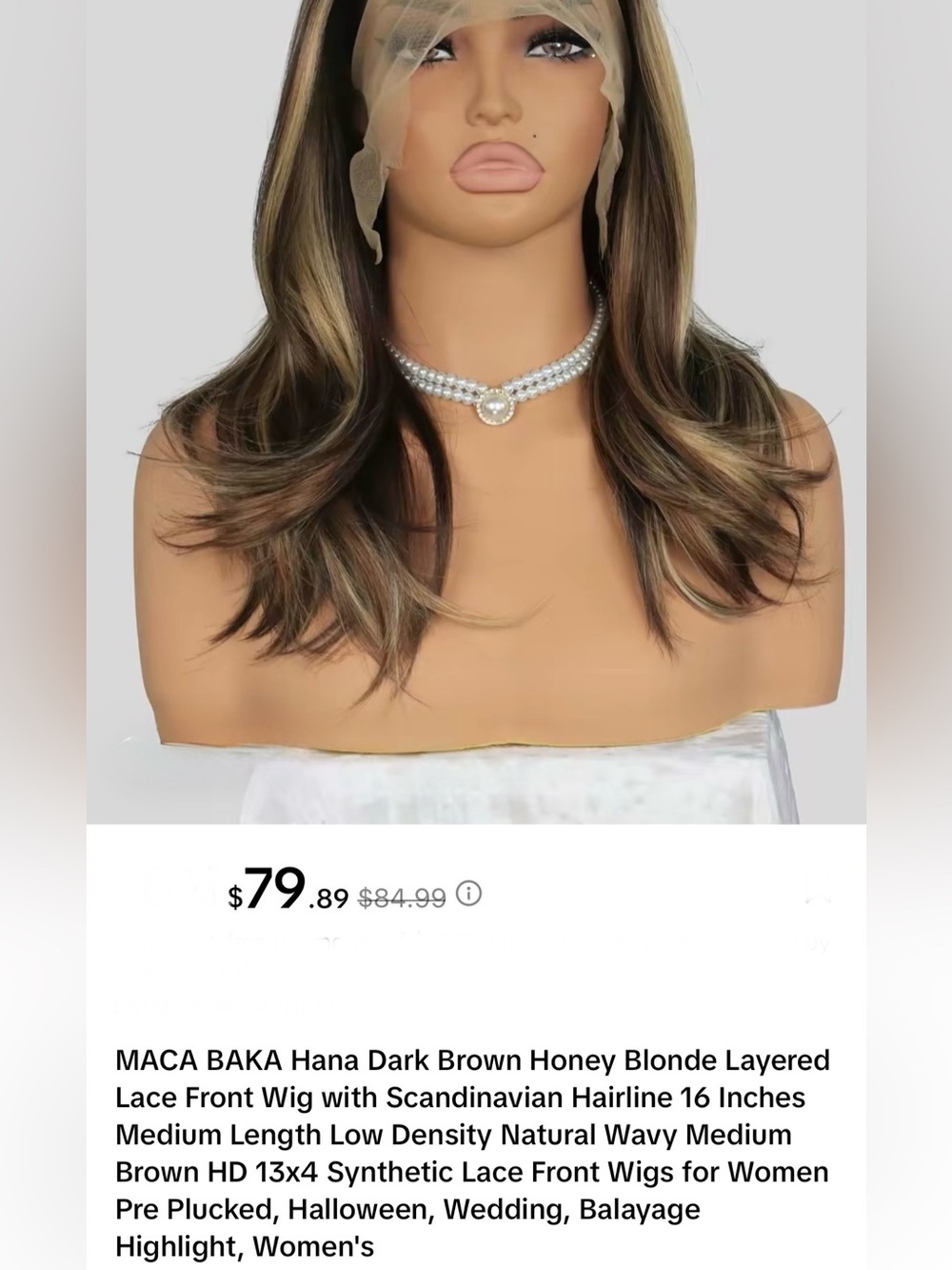 Maca Baka Hanna Dark brown Honey Blonde